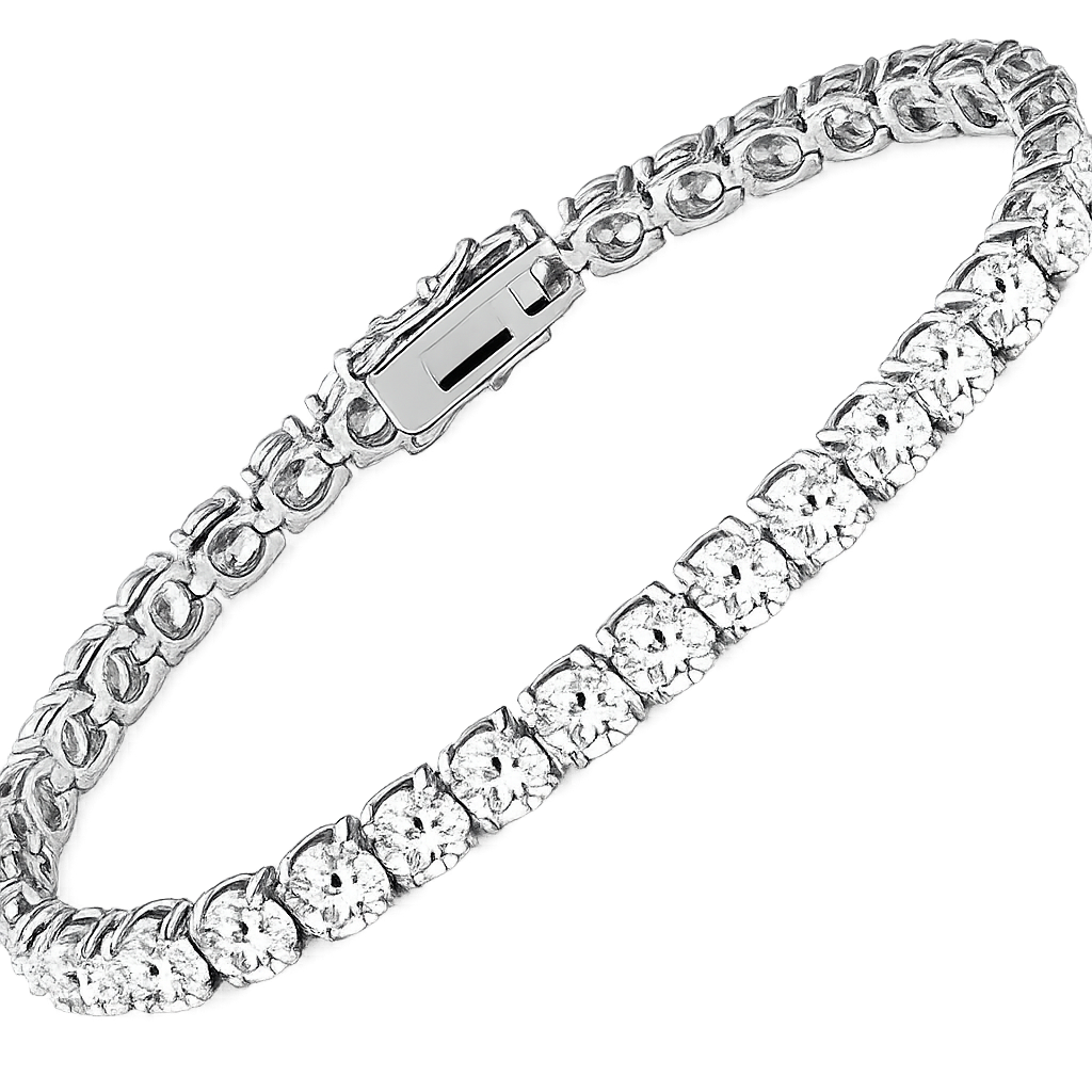 Premium Gold Plated Classic Tennis Bracelet with 3mm Cubic Zirconia - Adjustable Size for Comfort